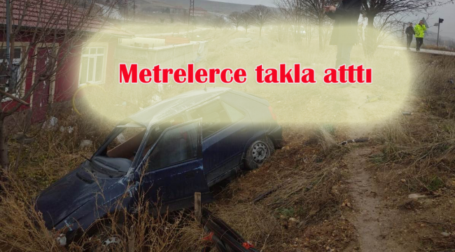 Kırıkkale'de devrilen otomobildeki kişi öldü