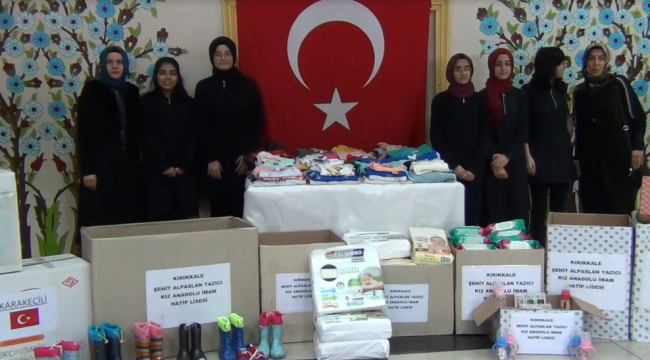 İmam hatip öğrencileri İdlib´deki kardeşlerini unutmadı