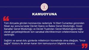 Kültür Bakanlığı da iptal etti