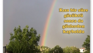 Kırıkkale'de ikili gökkuşağı güzelliği