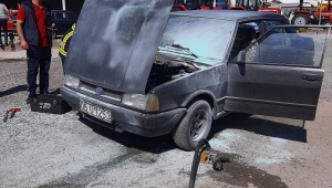Kırıkkale'de araç yangını