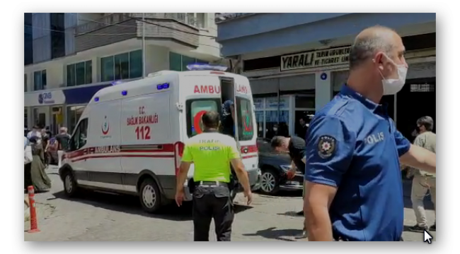 Samsun'da hareketli dakikalar, banka önünde pompalı saldırı