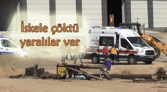 Kırıkkale'de iskele çöktü, yaralılar hastaneye kaldırıldı