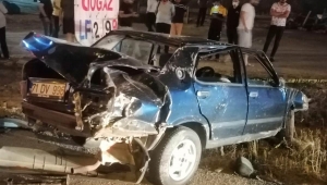 Kırıkkale'de peş peşe gelen kazalarda araçlar hurdaya dündü