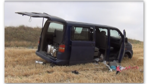 Kontrolden çıkarak takla atan araçtaki 4 kişi yaralandı