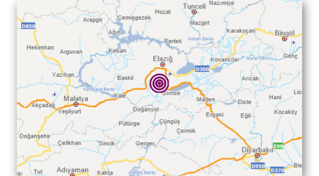 Elazığ'da 5,3 şiddetinde deprem..!