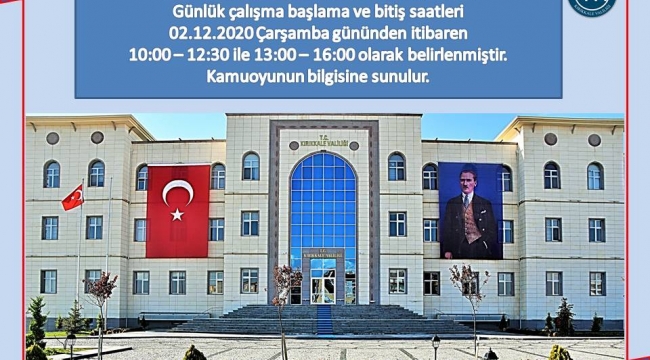 Mesai saatlerinde değişiklik