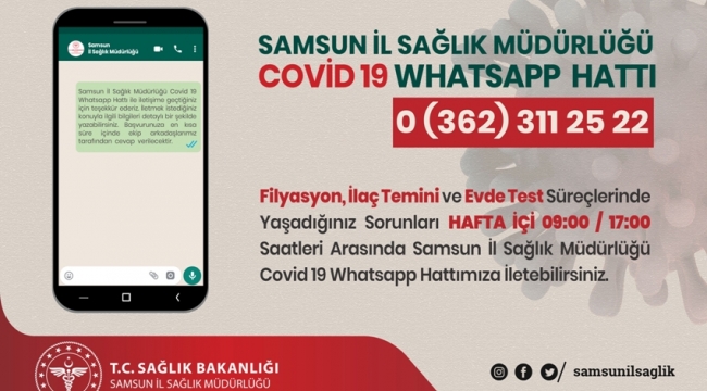 Test süreçleri Whatsapp hattından takip edelecek