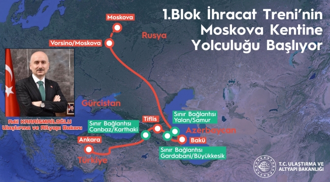 Moskova'ya ihracat treni gidiyor