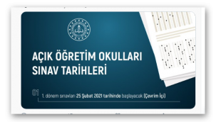 Son Dakika..! Açık Öğretim sınavları