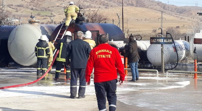 Tehlikeli madde muayene merkezinde yangın