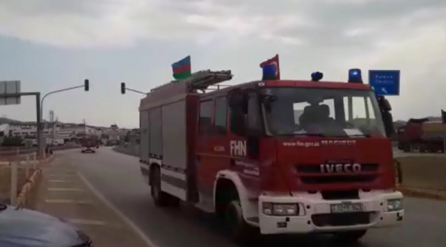 Azerbaycan'dan yangın bölgelerine yeni destek ekibi