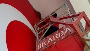 Düştüğü yerden alınarak aynı yere bırakıldı