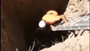 İtfaiye ekiplerinin kuyudaki kurtarma operasyonu