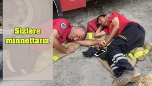 İtfaiye görevlilerinin zorlu mesaisi