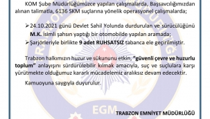 9 Adet Tabanca ele geçirildi.