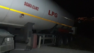 LPG yüklü tanker kazası yürekleri ağza getirdi