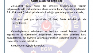 36 adet pet şişe içinde ele geçirildi