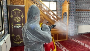 Ramazan öncesi camiler dezenfekte edildi