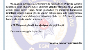 22.500 adet ele geçirildi