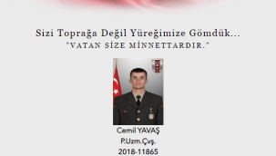 Şehit düşen Yavaş'ın naaşı Isparta'ya getirildi