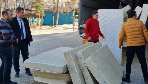 Deprem bölgesine Kırıkkale'den yatak desteği