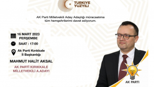 Aday Adaylığı müracaatıma tüm hemşehrilerimizi bekliyorum