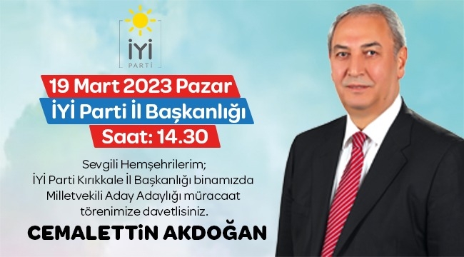 Eski Belediye Başkanı Akdoğan başvuru yapıyor
