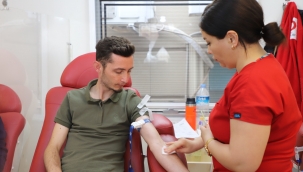 Belediye personelinden kan bağışı