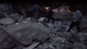 Şiddetli fırtına nedeniyle yerle bir oldu