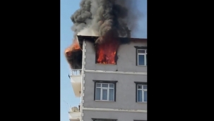 Yangında apartman boşaltıldı, 4 kişi hastaneye kaldırıldı