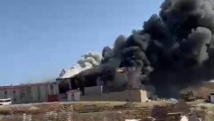 Mermi kovanı üreten fabrikada büyük yangın