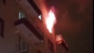 Son dakika..! Apart dairesinde yangın