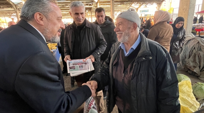 Aday Adayı İşler, pazar esnafıyla buluştu