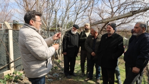 Üreticilere budama eğitimi verildi
