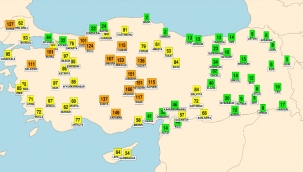 Haritadaki verilere dikkat..!
