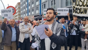 Üniversite öğrencileri İsrail'i protesto etti